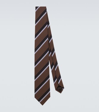 Striped silk jacquard tie | Brioni