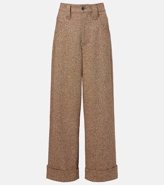 Weite Hose Monili aus Flanell | Brunello Cucinelli