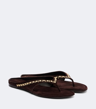 Sandalias Sun-kissed de ante adornadas | Herbert Levine