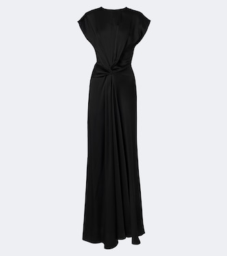 Vestido de fiesta Aria de satén drapeado | Victoria Beckham