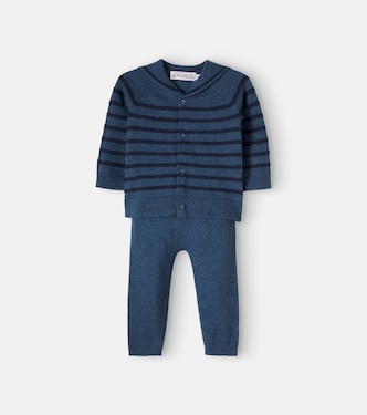 Baby Laslo wool and cotton cardigan and pants set | Bonpoint