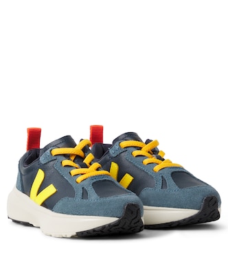 Canary suede-trimmed leather sneakers | Veja Kids