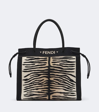 Medium embroidered tiger-print shopper | Fendi