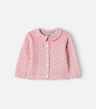 Baby Rosier cotton, wool, and cashmere cardigan | Konges Sløjd