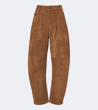 Shon suede barrel-leg pants | Nili Lotan