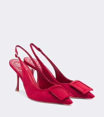Viv' In The City suede slingback pumps | Roger Vivier