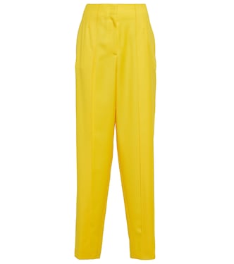 High-Rise-Hose aus Wolltwill | Loewe