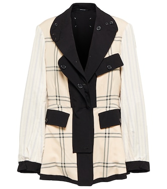 Reversible checked virgin wool jacket | Maison Margiela