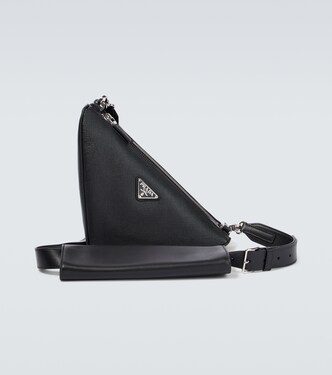Triangle Saffiano leather shoulder bag | Prada