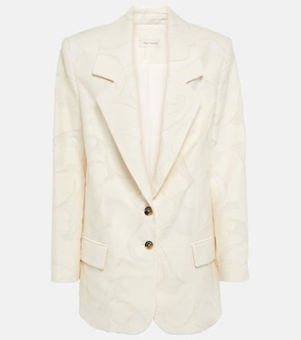 Caen jacquard cotton blazer | The Mannei