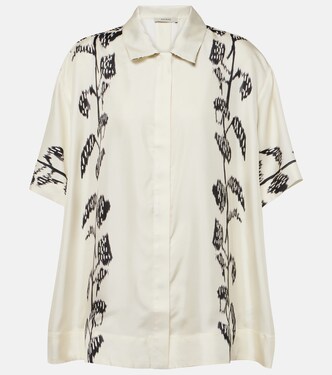 Montauk silk twill Bowling shirt | Asceno