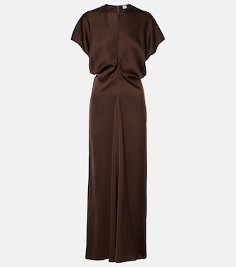 Draped satin maxi dress | Toteme