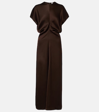 Draped satin maxi dress | Toteme