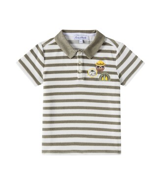 Striped cotton-blend terry polo shirt | Tartine et Chocolat