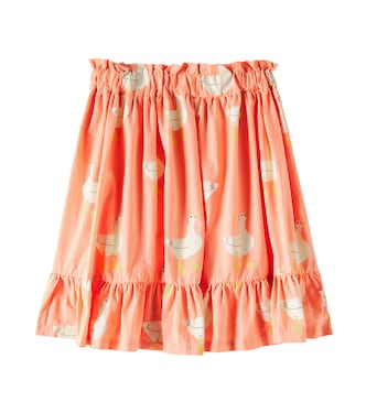 Duck printed ruffled cotton jersey skirt | Jellymallow