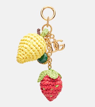 DG raffia-trimmed keychain | Dolce&Gabbana