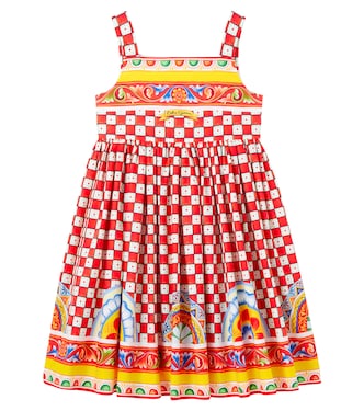 Taormina checked cotton dress | Dolce&Gabbana Kids