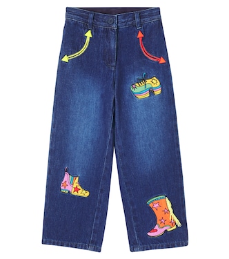Appliqué wide-leg jeans | Stella McCartney Kids