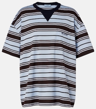 Striped cotton lisle T-shirt | Prada