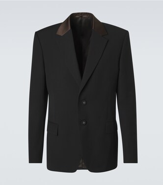 Alto satin-trimmed virgin wool blazer | Wales Bonner