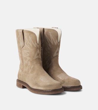 Wish Star Biker suede cowboy boots | Golden Goose Kids