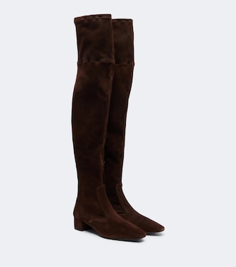 Overknee-Stiefel Remi 35 aus Veloursleder | Aquazzura