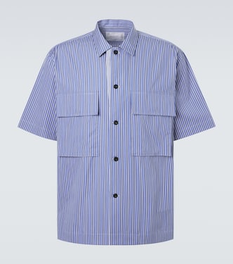 Striped cotton poplin shirt | Sacai