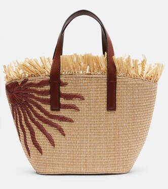 Tote Bag Basket Small mit Leder | Farm Rio