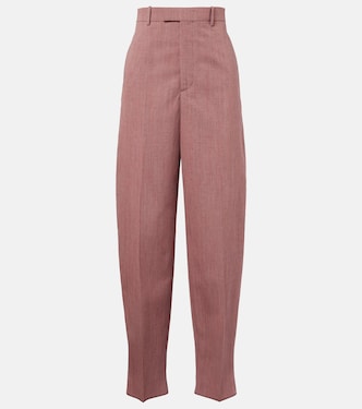 Wool and linen-blend tapered pants | Bottega Veneta