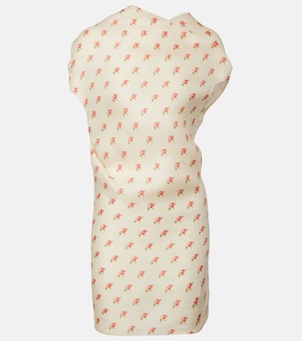 Floral draped silk minidress | Khaite