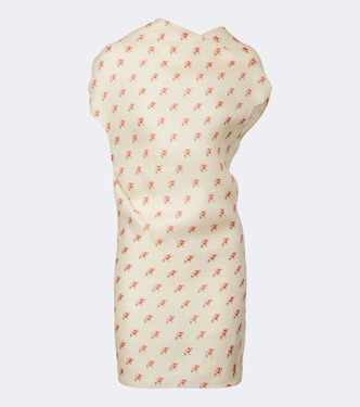 Floral draped silk minidress | Khaite