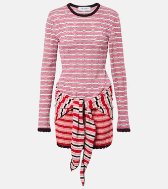 Striped crochet cotton minidress | The Attico