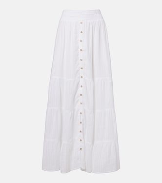 Dee tiered cotton maxi skirt | Melissa Odabash