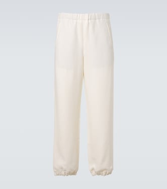 Linen sweatpants with amethyst | God's True Cashmere