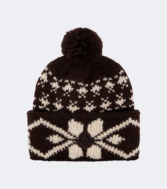Sequined Fair Isle wool-blend beanie | Moncler