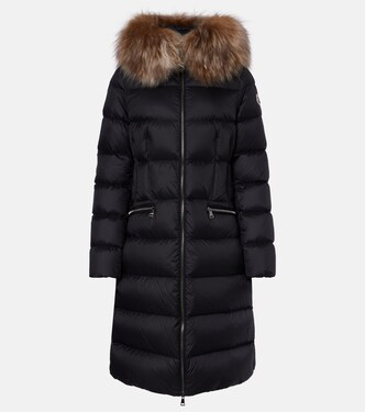 Boedic shearling-trimmed down coat | Moncler
