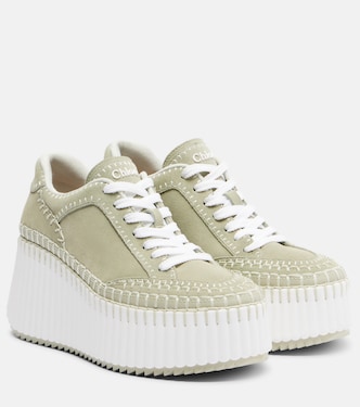 Plateau-Sneakers Nama aus Veloursleder | Chloé