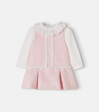 Baby tweed and cotton-blend dress and top set | Patachou