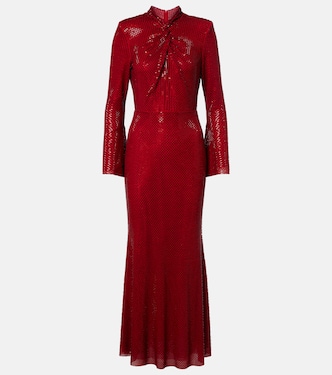 Embellished mesh cocktail dress | Self-Portrait