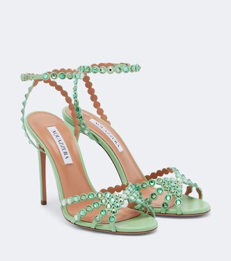 Tequila embellished leather sandals | Aquazzura