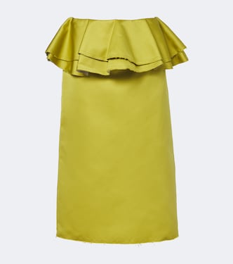 Peplum satin midi skirt | Plan C