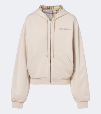 Cotton jersey zip-up hoodie | Acne Studios