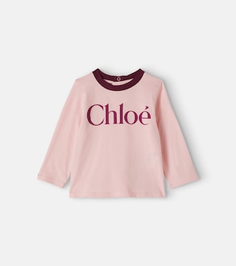 Baby logo cotton jersey T-shirt | Chloé Kids