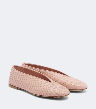 Rosa Intrecciato leather ballet flat | Bottega Veneta