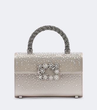 Verzierte Henkeltasche Envelope aus Satin | Roger Vivier