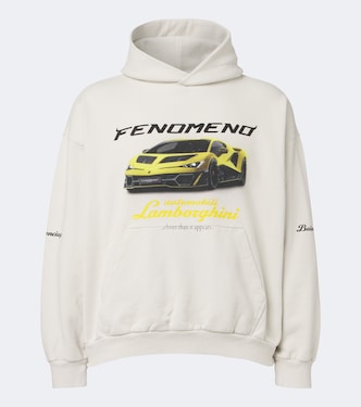x Lamborghini printed cotton jersey hoodie | Balenciaga