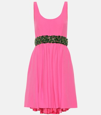 Embellished crêpe minidress | Prada