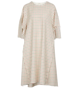 Robe midi en laine à carreaux | Maison Margiela