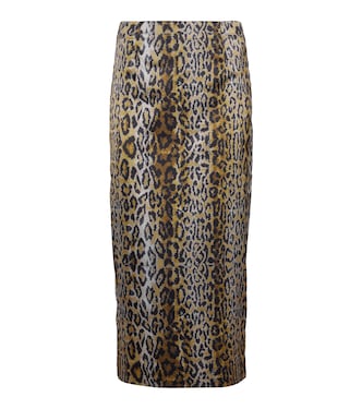 Tasha leopard-print midi skirt | Rotate