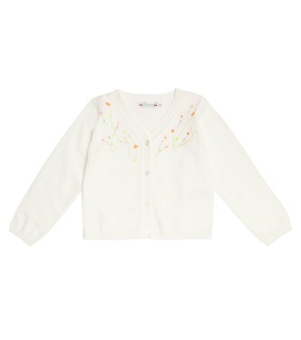 Amia embroidered cotton cardigan | Bonpoint